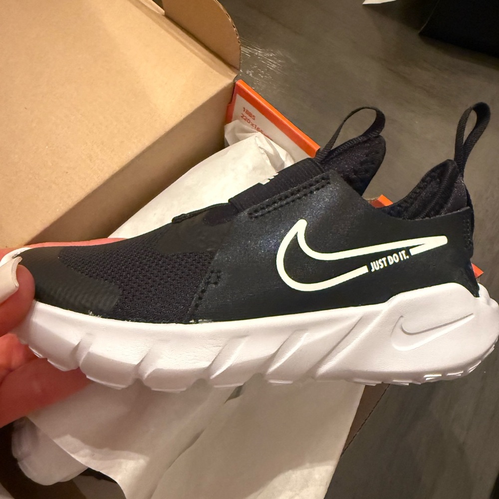 Nike Kids Black Sneakers with White Accents